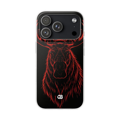 Nordic Moose Contour · Lite Phone Case for iPhone ·  Red