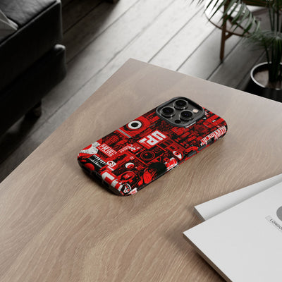 Neo Mecha Collage · Tough Phone Case for iPhone · Red