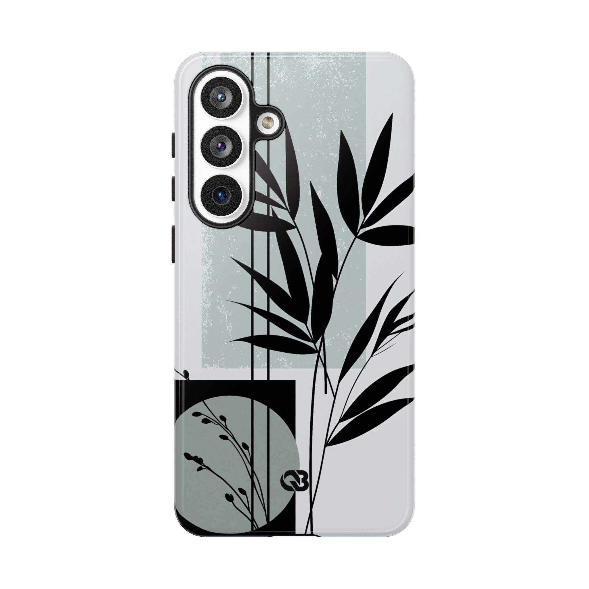 Grey Tough Phone Case for Samsung - Sage Bamboo Noir