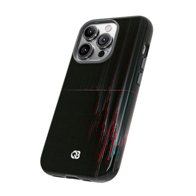 Black Tough Phone Case for iPhone - Corrupted Data Stream