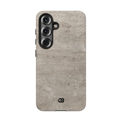 Grey Tough Phone Case for Samsung - Brutalist Stone Grit
