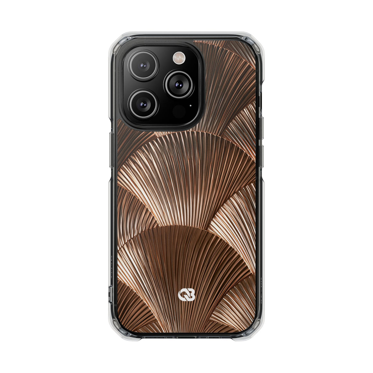 Rose Gilded Fan · Clear Impact Magnetic Phone Case for iPhone · Gold