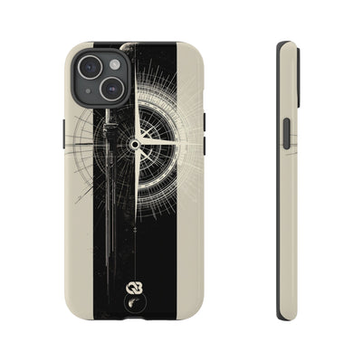 Beige Tough Phone Case for iPhone - Zenith Vector Spire