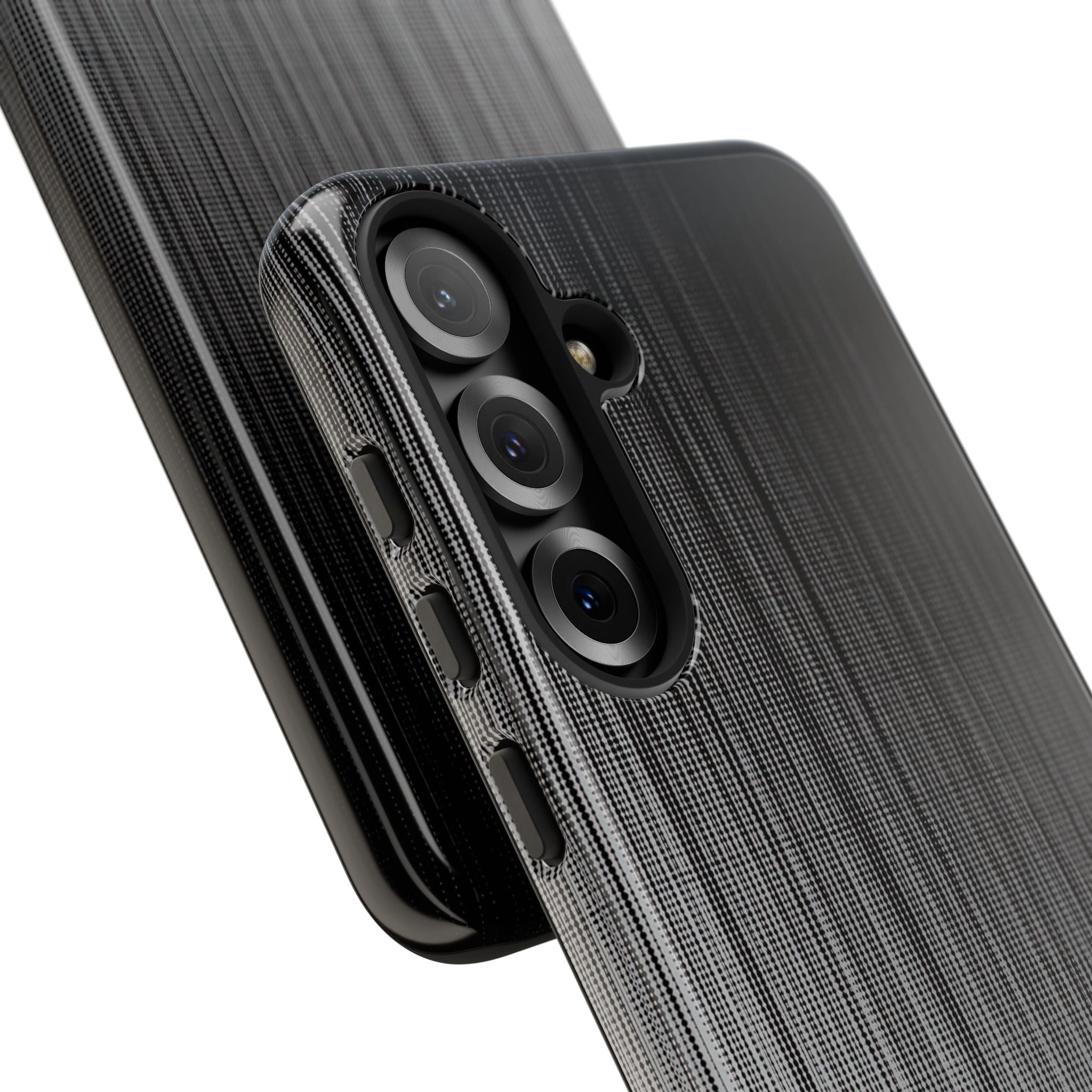 Grey Tough Phone Case for Samsung - Static Vertical Dither