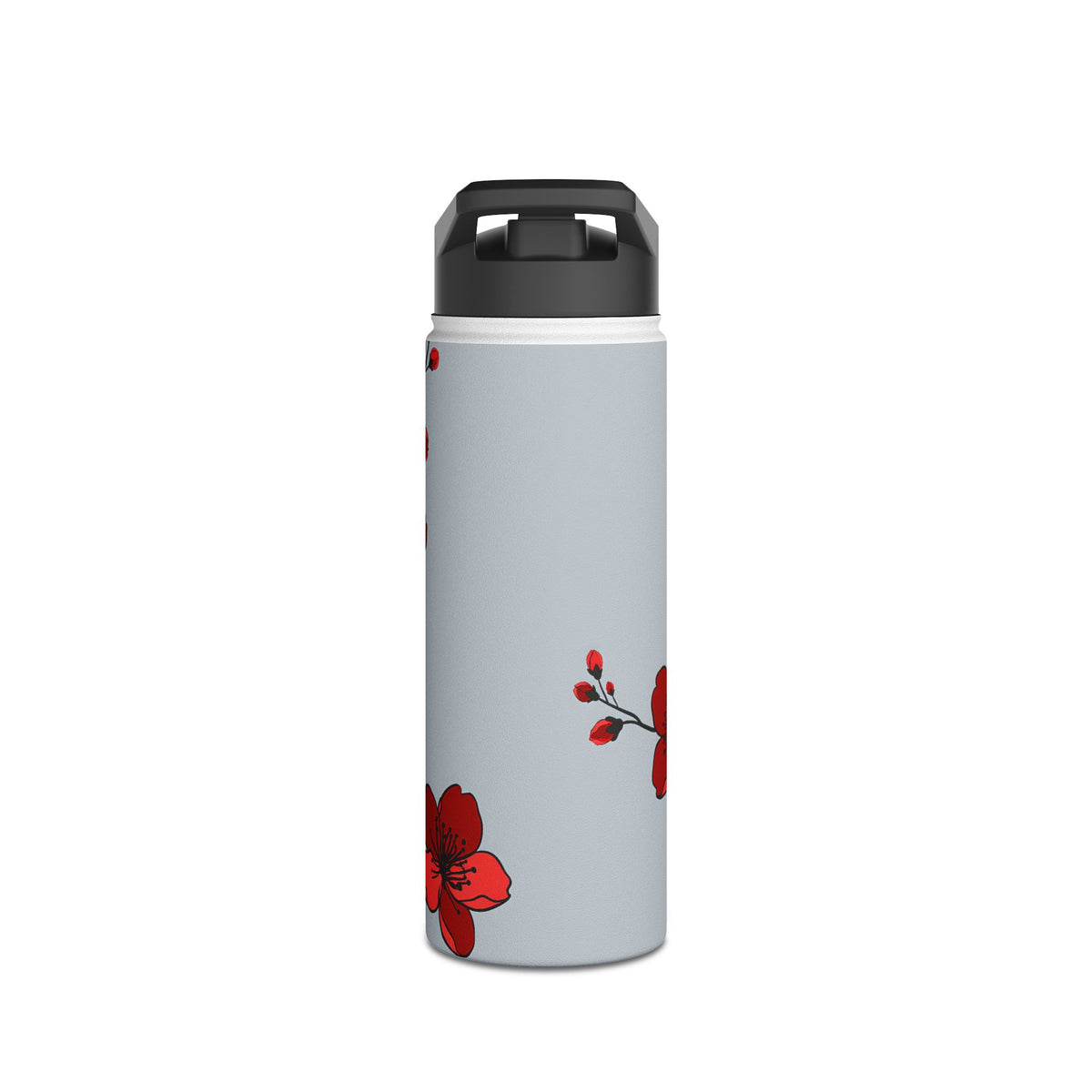 Scarlet Plum Blossom · Insulated Water Bottle · Red