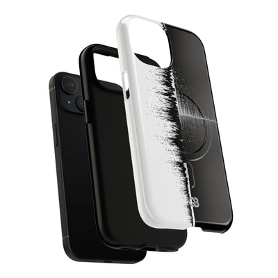 Black Tough 2.0 Magsafe Phone Case for iPhone - Static Signal Split