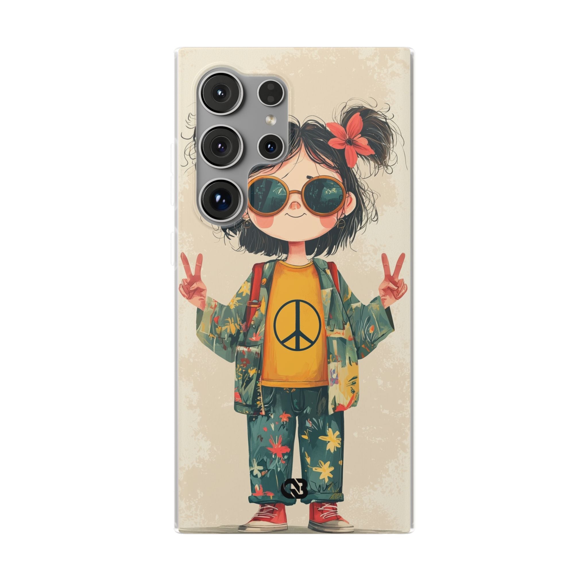 Retro Peace Girl · Soft Θήκη για Samsung