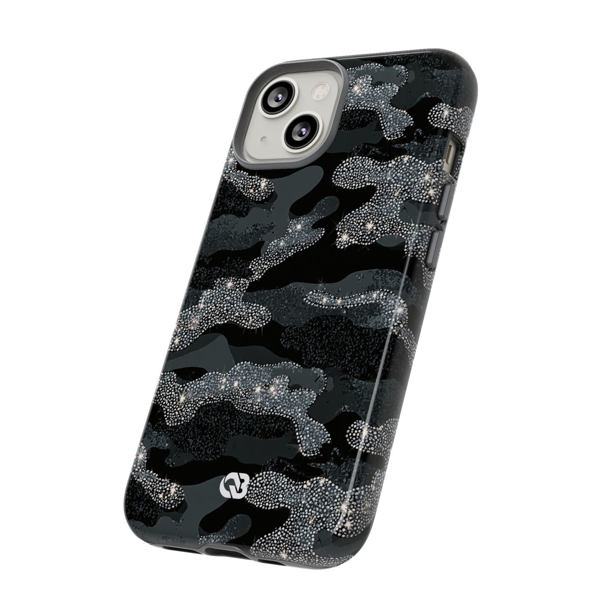 Glitter Shadow Camo · Tough Phone Case for iPhone · Black