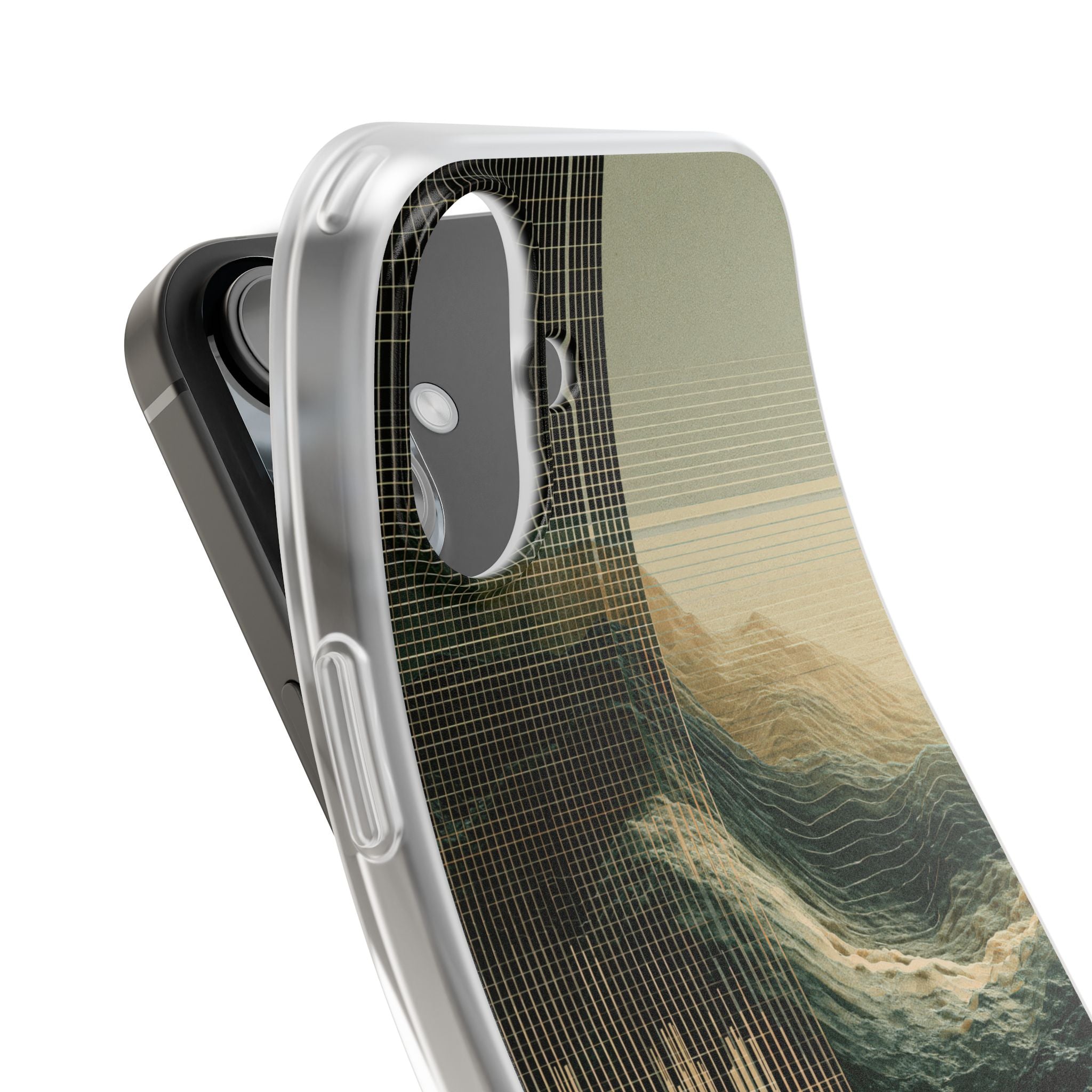 Beige Lite Phone Case for iPhone - Veridian Data Ridge
