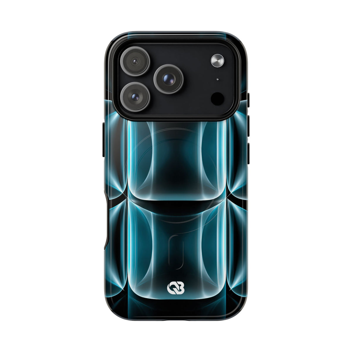 Translucent Cyber Grid · Tough 2.0 Magnetic Phone Case for iPhone · Teal