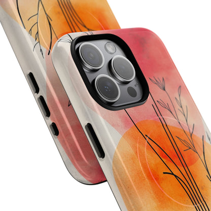 Curved Stem Sunset iPhone 15 Pro Max Case - Tough+