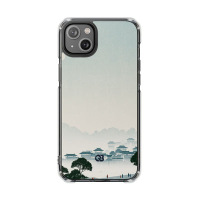 Misty Dynasty Horizon · Clear Impact Magnetic Phone Case for iPhone ·  Blue