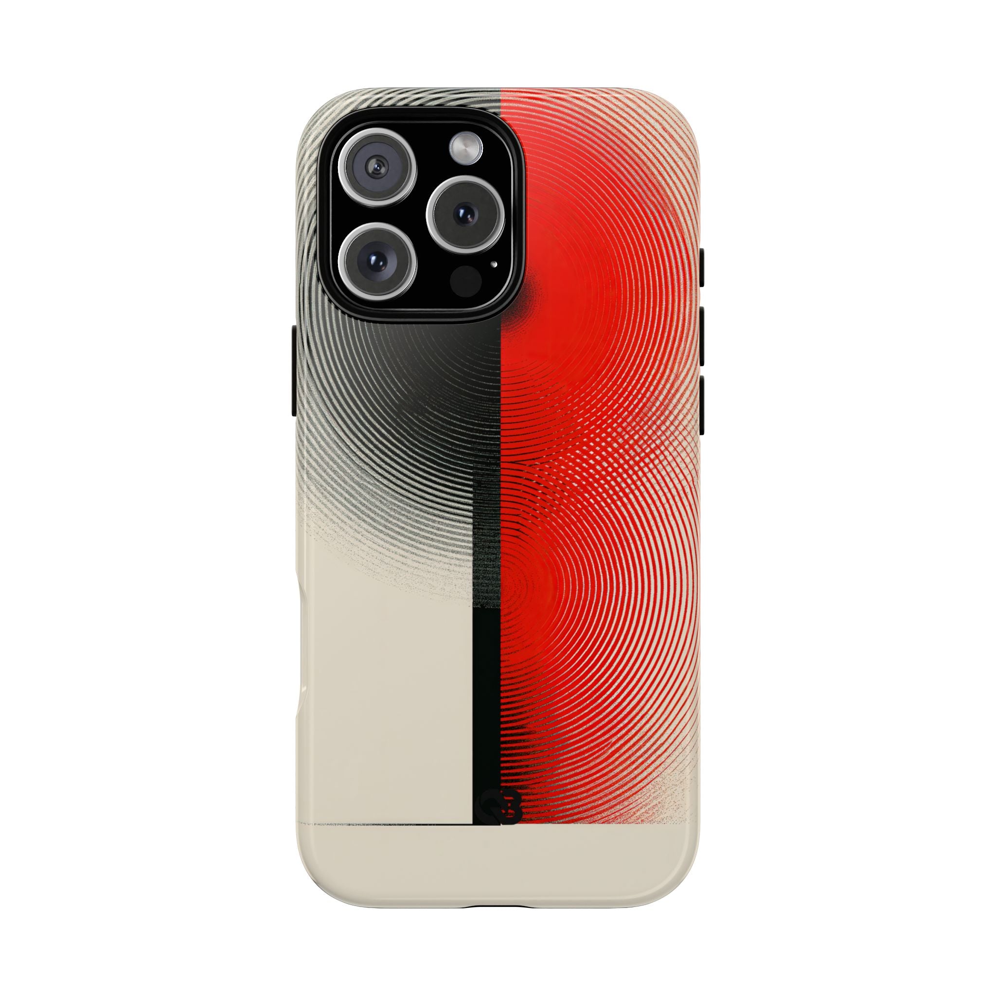 Red Tough Phone Case for iPhone - Split Signal Red