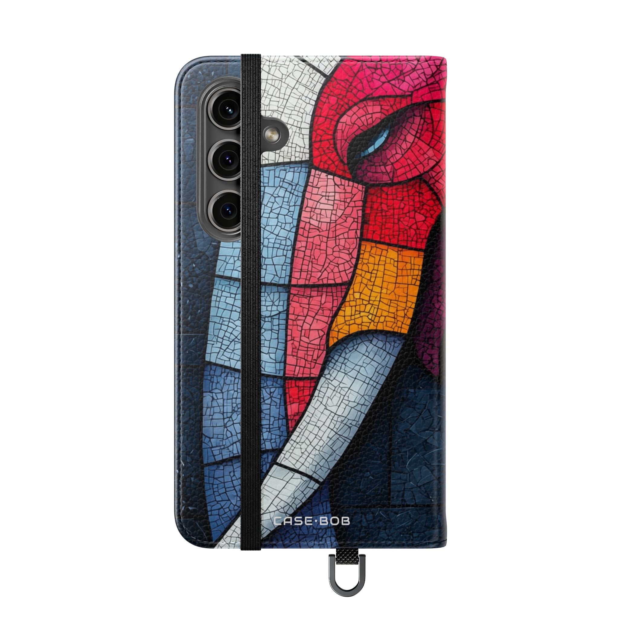 Blue Mosaic Elephant - Samsung S24 Case - Wallet