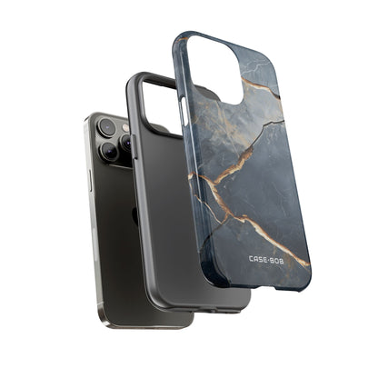 Jagged Vein Navy iPhone 14 Pro Max Case - Tough