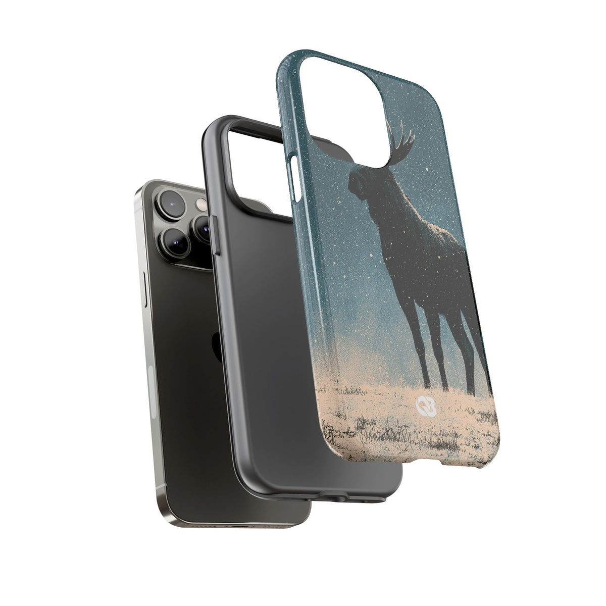 Nordic Boreal Moose · Tough Phone Case for iPhone · Blue