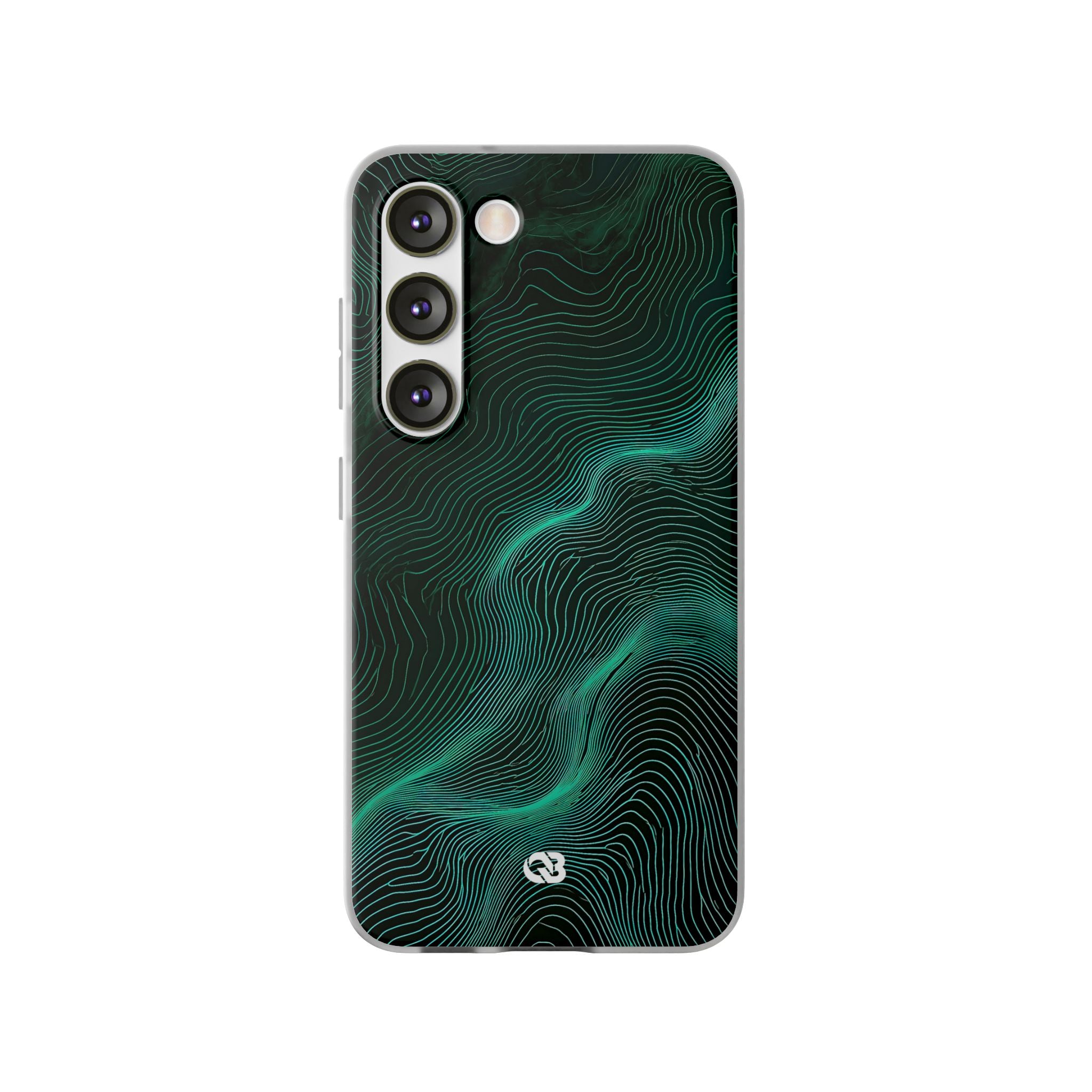 Teal Lite Phone Case for Samsung - Neon Jade Contour
