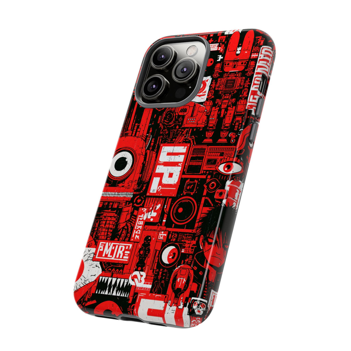 Neo Mecha Collage · Tough Phone Case for iPhone · Red
