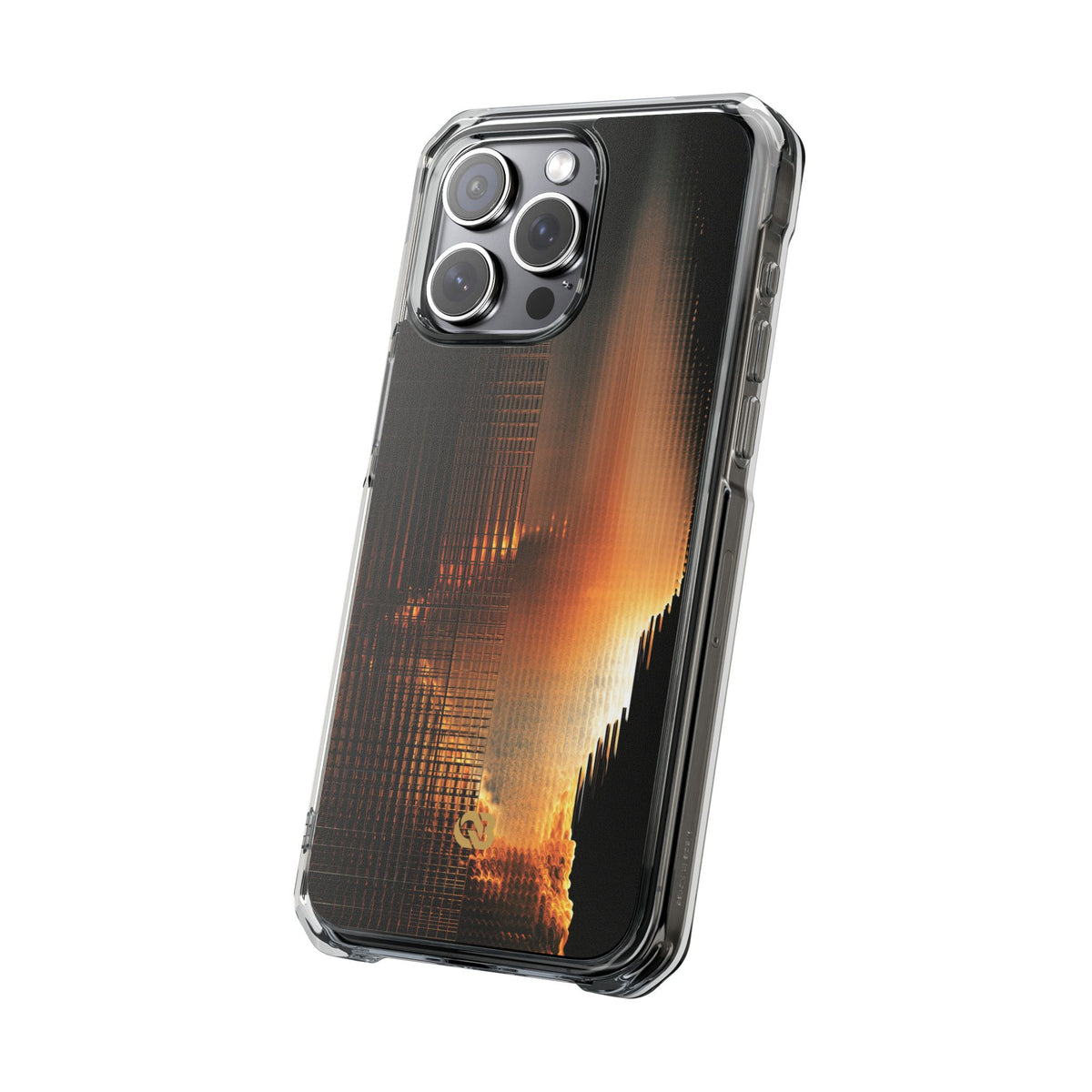Luminous Grid · Clear Impact Magnetic Phone Case for iPhone · Black