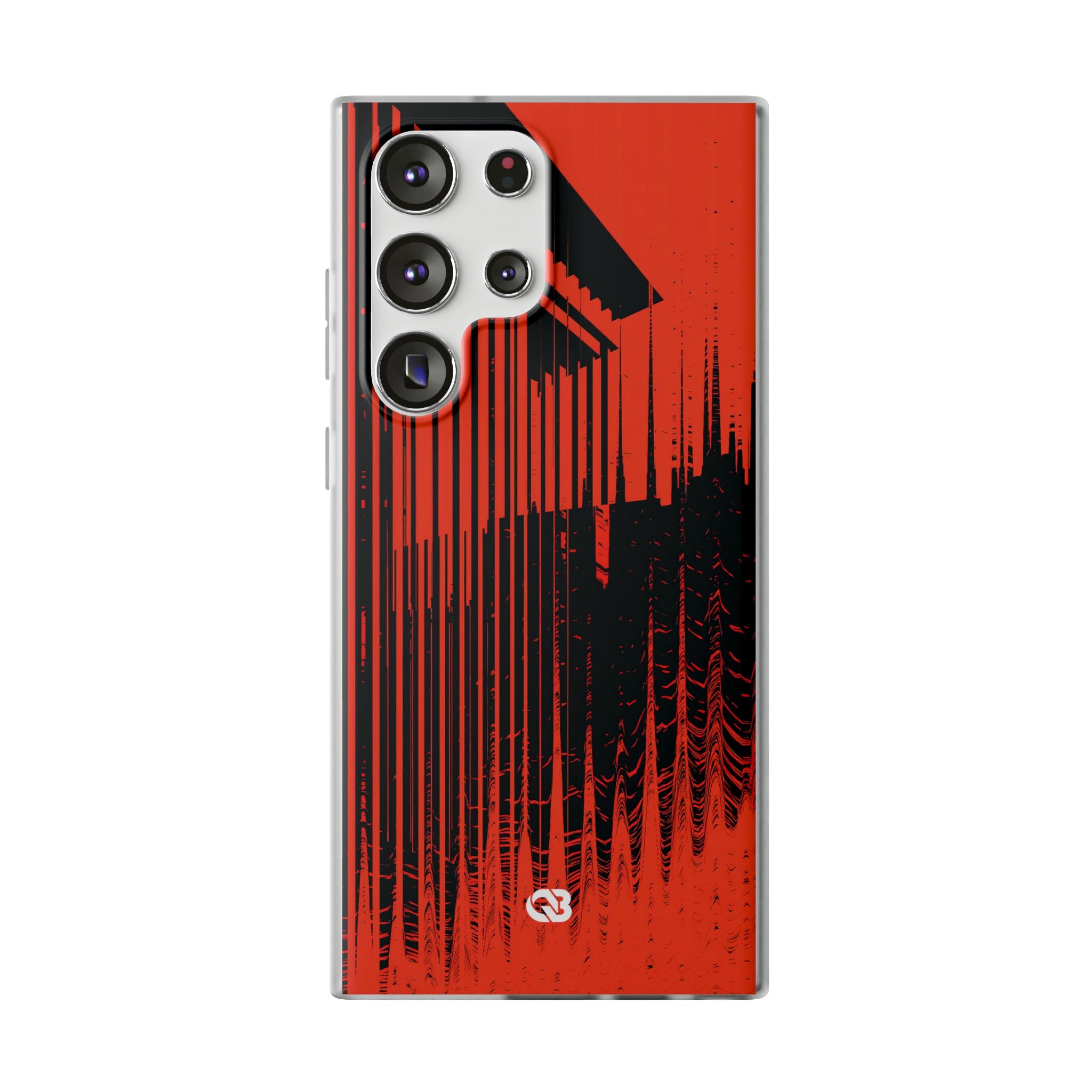 Red Lite Phone Case for Samsung - Crimson Brutalist Distortion