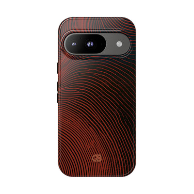 Red Tough Phone Case for Google Pixel - Terracotta Nerve Map