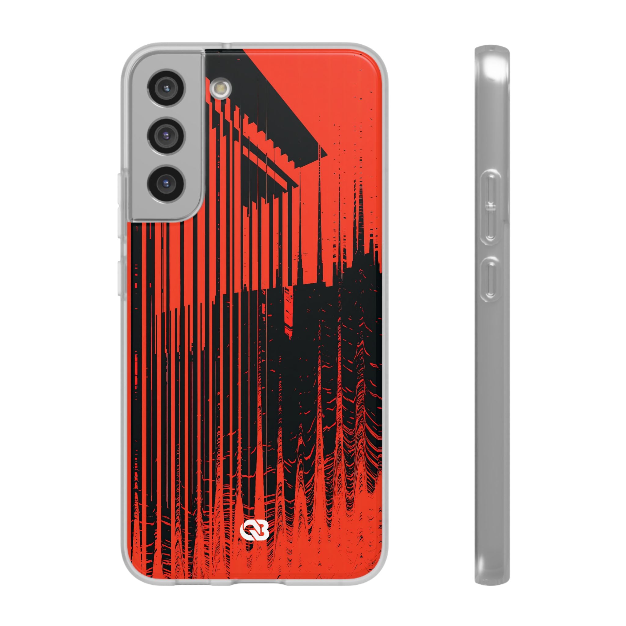 Red Lite Phone Case for Samsung - Crimson Brutalist Distortion