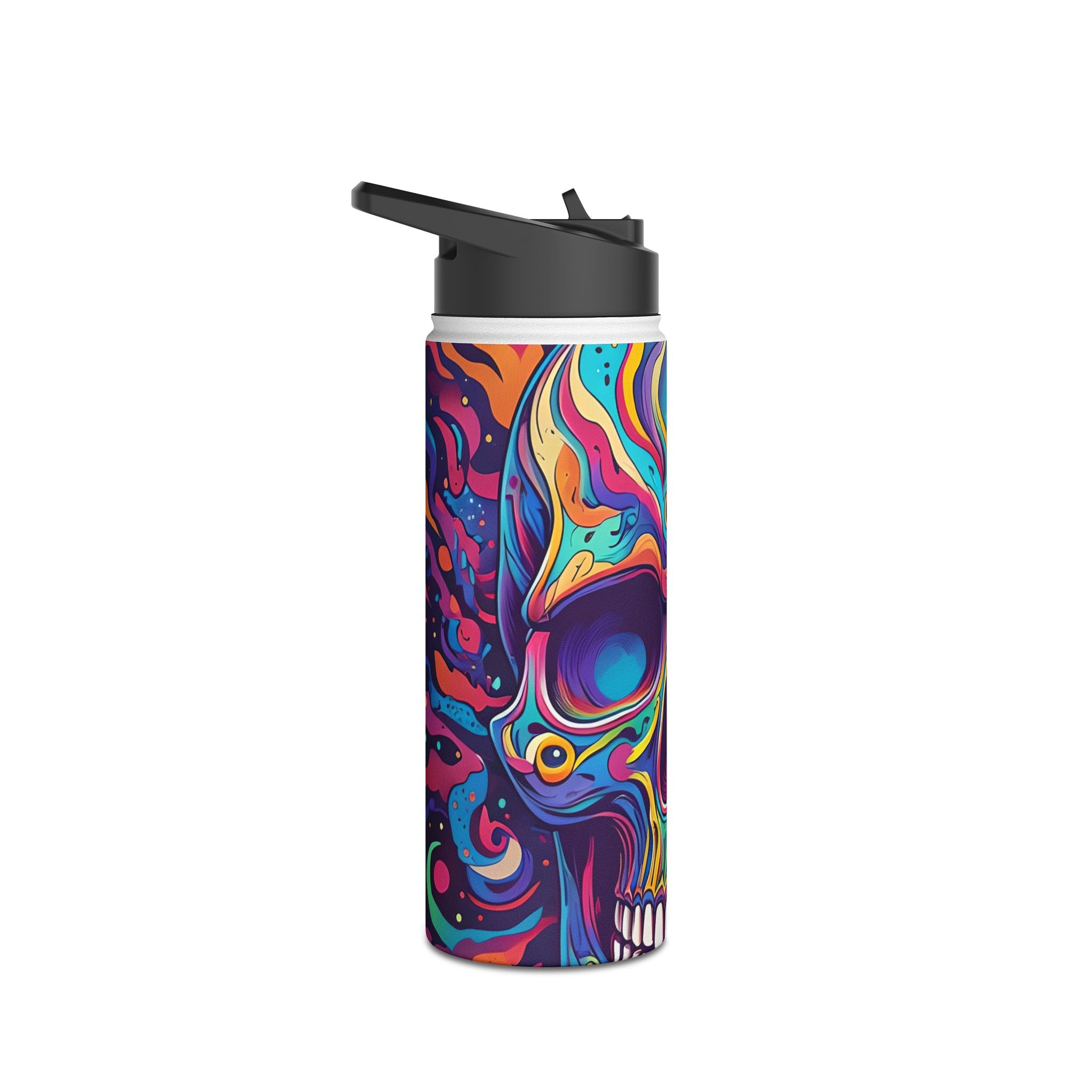 Psychedelic Skull - Stainless Steel Water Bottle