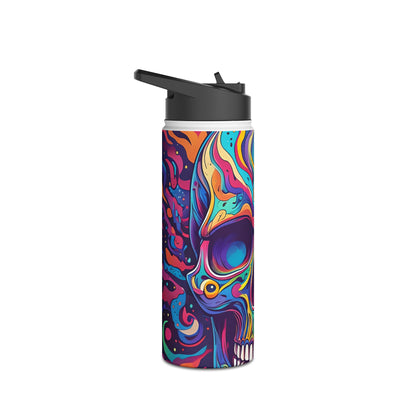Psychedelic Skull - Stainless Steel Water Bottle