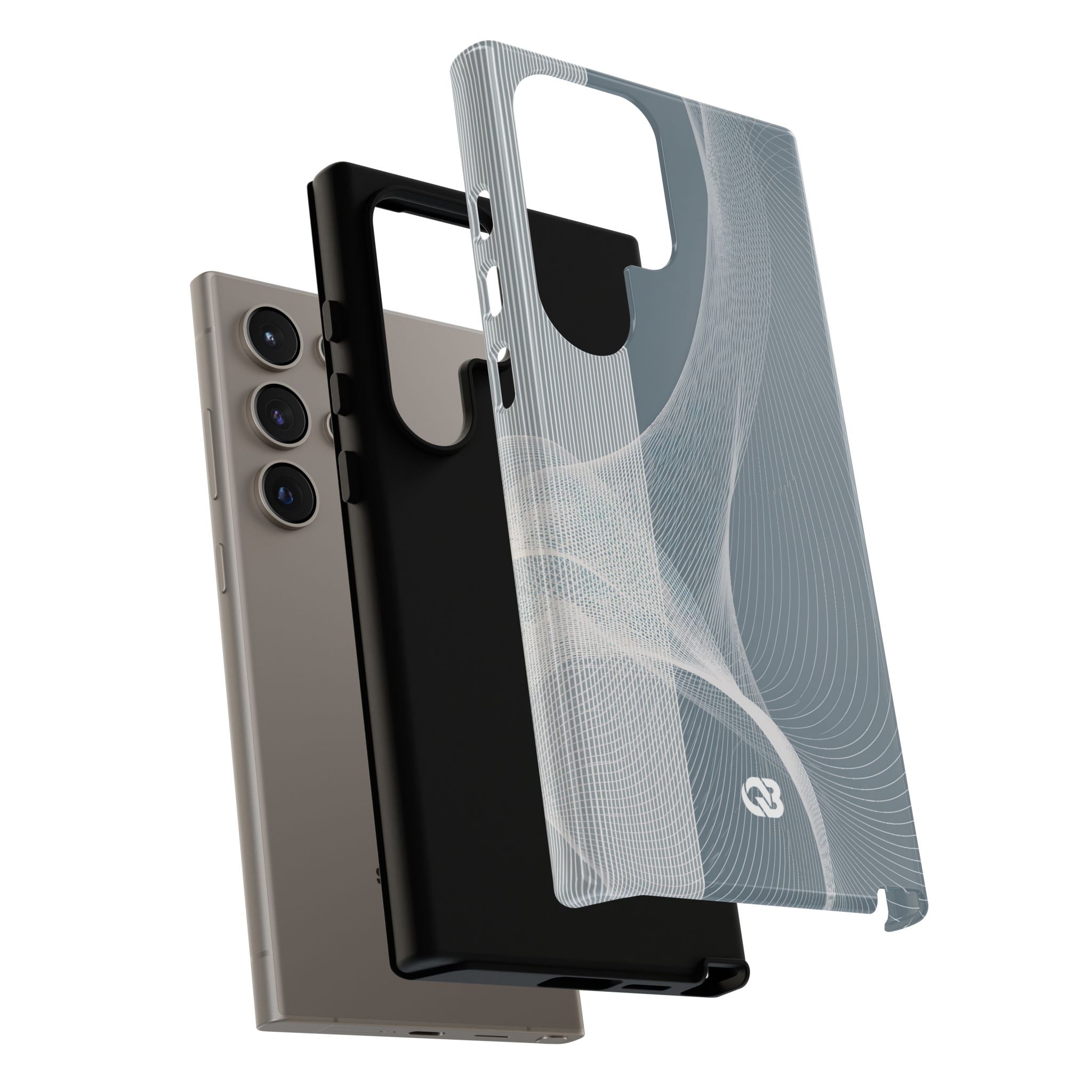 Grey Tough Phone Case for Samsung - Slate Mesh Horizon