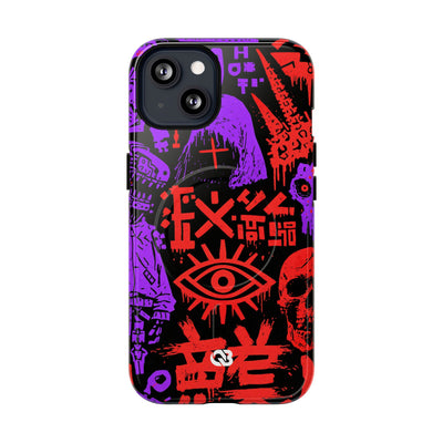 Underground Cyber Glyphs · Tough 2.0 Magnetic Phone Case for iPhone · Black