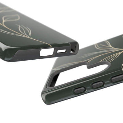 Green Tough Phone Case for Samsung - Deep Moss Willow