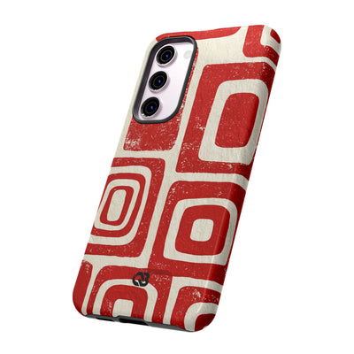 Vermilion Block Motif · Tough Phone Case for Samsung · Red