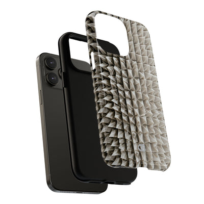 Beige Tough 2.0 Magsafe Phone Case for iPhone - Bone Spiked Grid