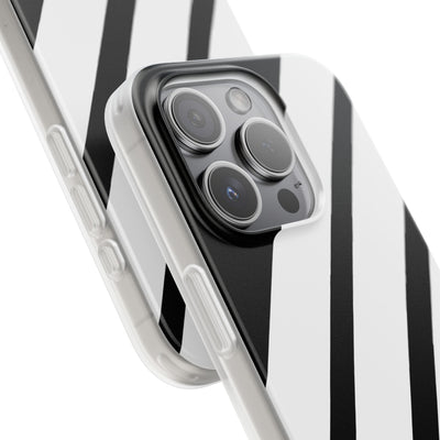 Obsidian White Bars · Soft Handyhülle für iPhone