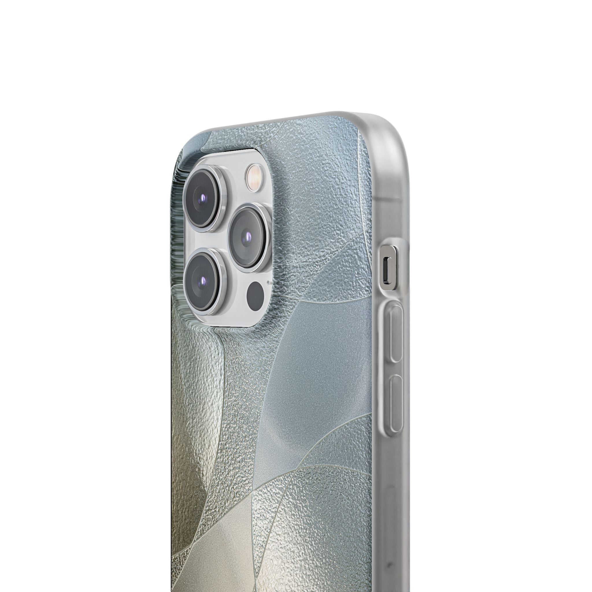 Silver Lite Phone Case for iPhone - Frosted Silver Mosaic