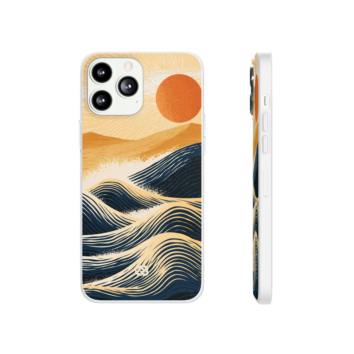 Golden Horizon Waves · Lite Phone Case for iPhone ·  Blue