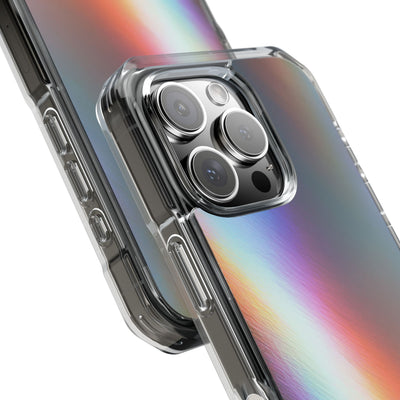 Prismatic Ray · Clear Impact Magnetic Phone Case for iPhone · Blue