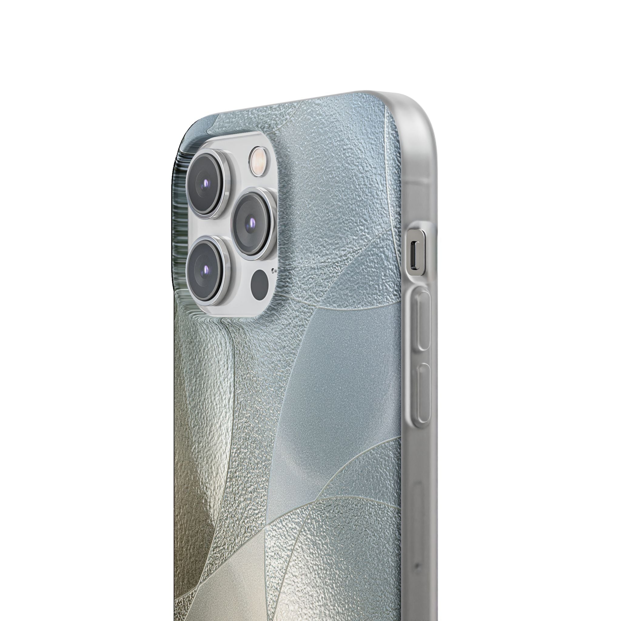 Silver Lite Phone Case for iPhone - Frosted Silver Mosaic