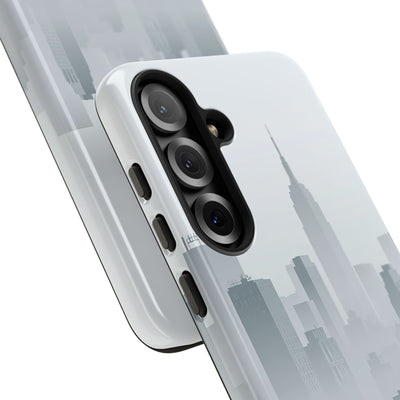 Grey Tough Phone Case for Samsung - Steel Mist Skyline