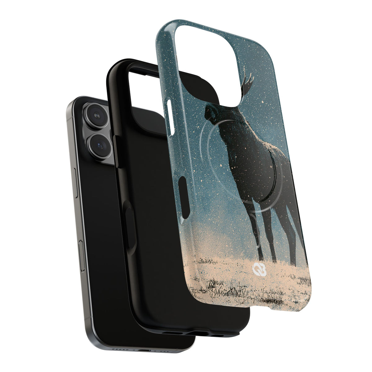 Nordic Boreal Moose · Tough 2.0 Magnetic Phone Case for iPhone · Blue