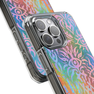 Chromatic Mystic Sigil · Clear Impact Magnetic Phone Case for iPhone · Blue