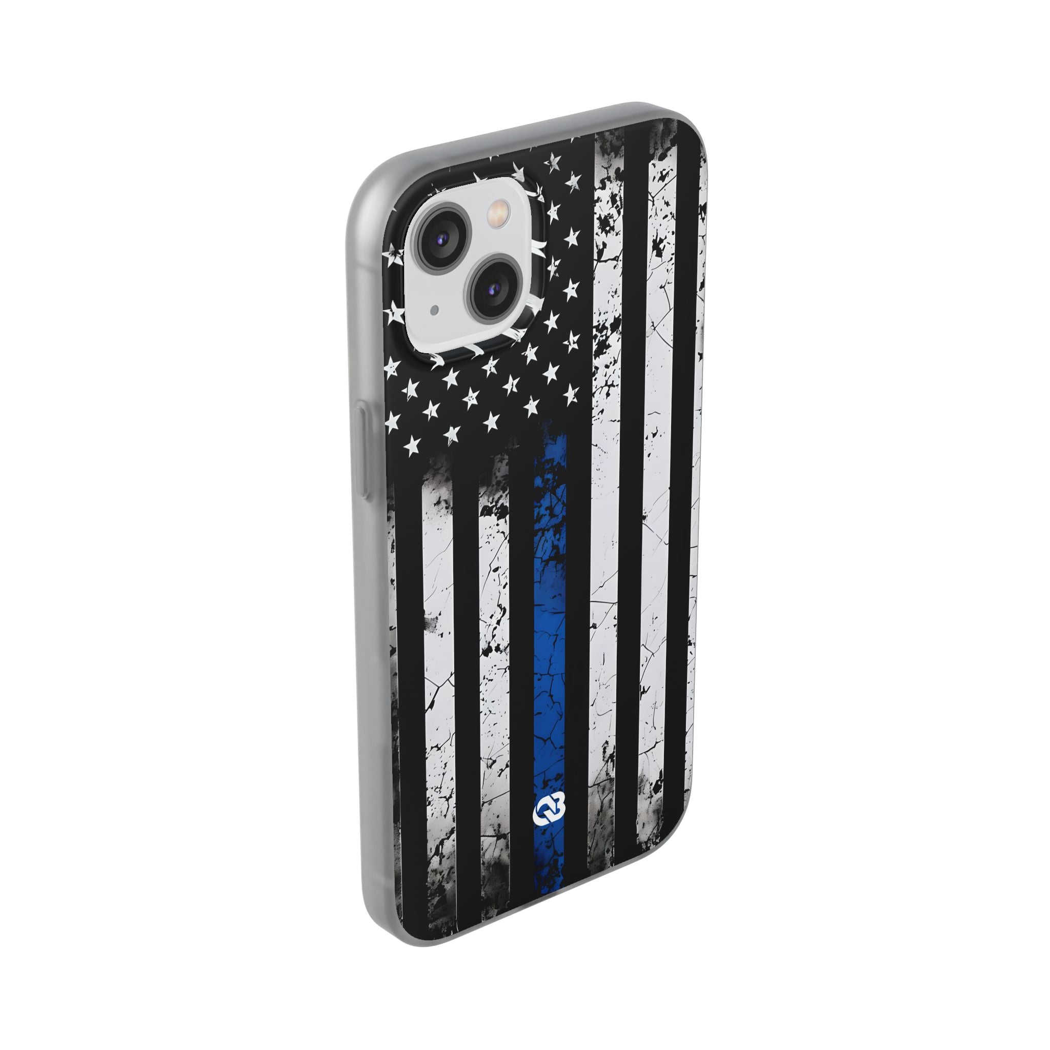 Gritty Cobalt Flag · Soft Phone Case for iPhone
