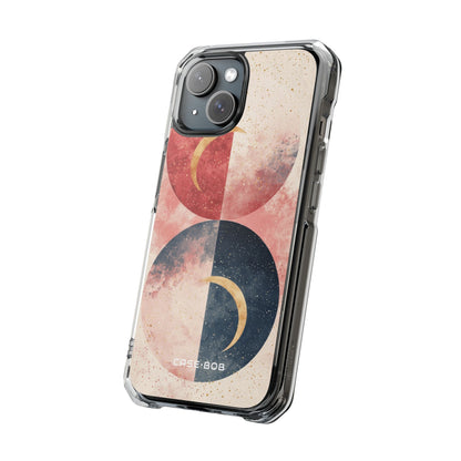 Golden Crescents Crimson iPhone 15 Case - Impact