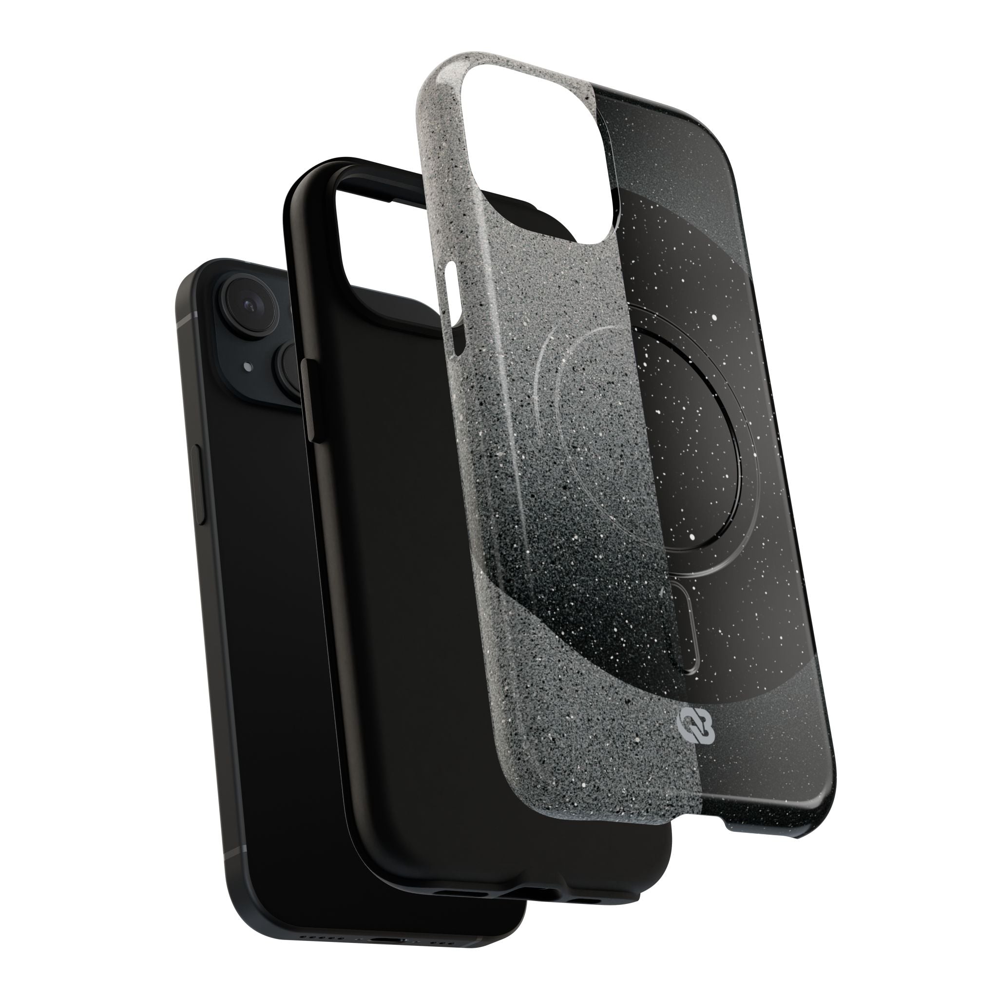 Black Tough 2.0 Magsafe Phone Case for iPhone - Lunar Static Orbit