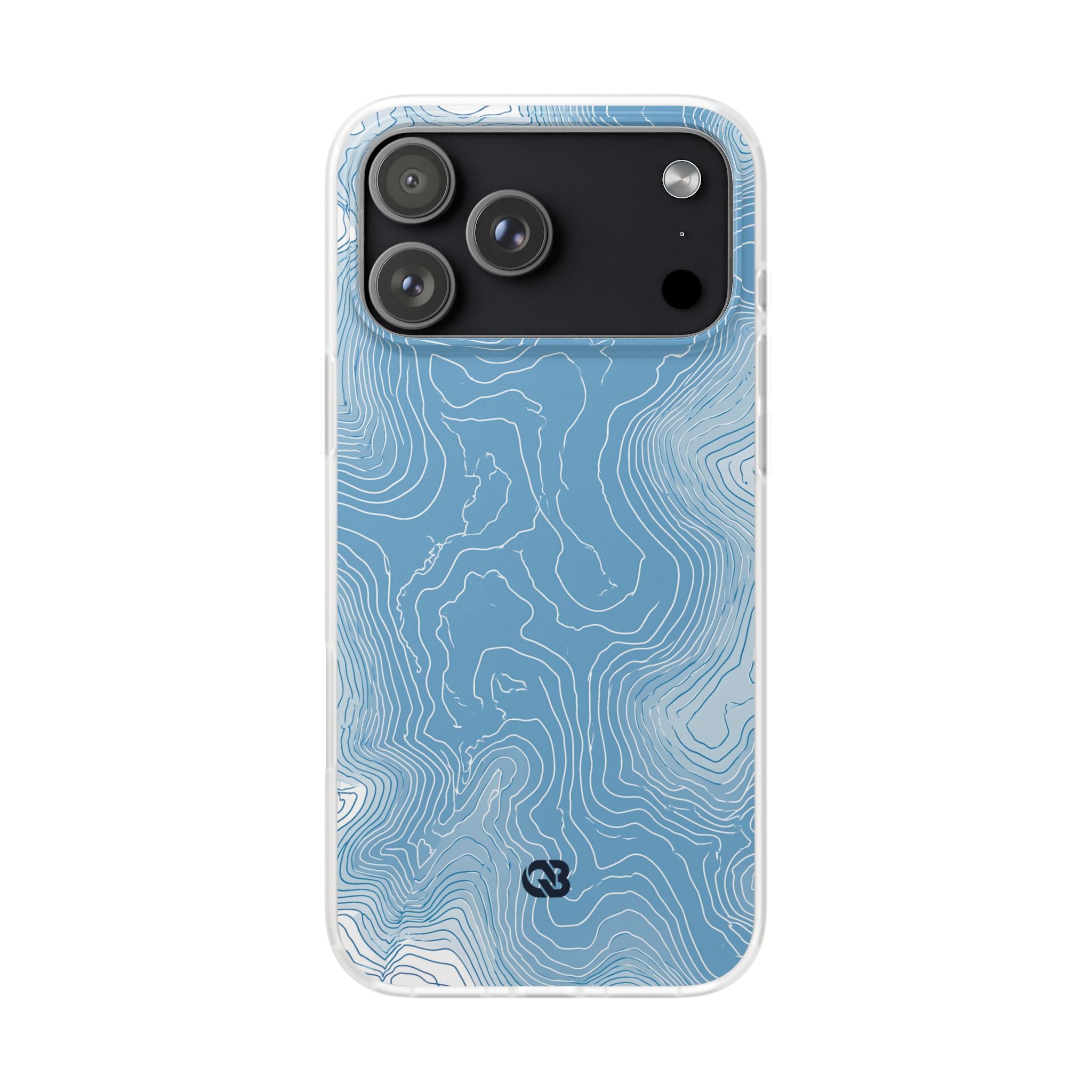 Blue Lite Phone Case for iPhone - Glacial Ridge Topo