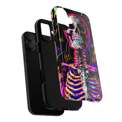 Neon Glitch Skeleton · Tough+ Coque de téléphone pour iPhone · Magsafe