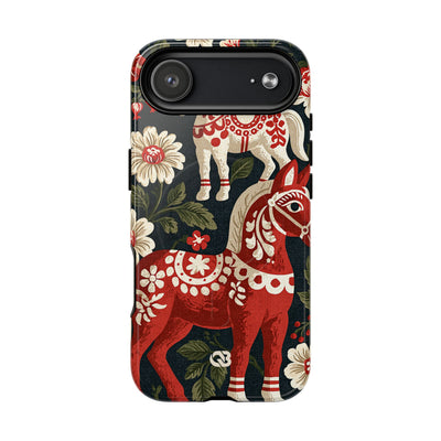 Nordic Dala Meadow · Tough 2.0 Magnetic Phone Case for iPhone · Red