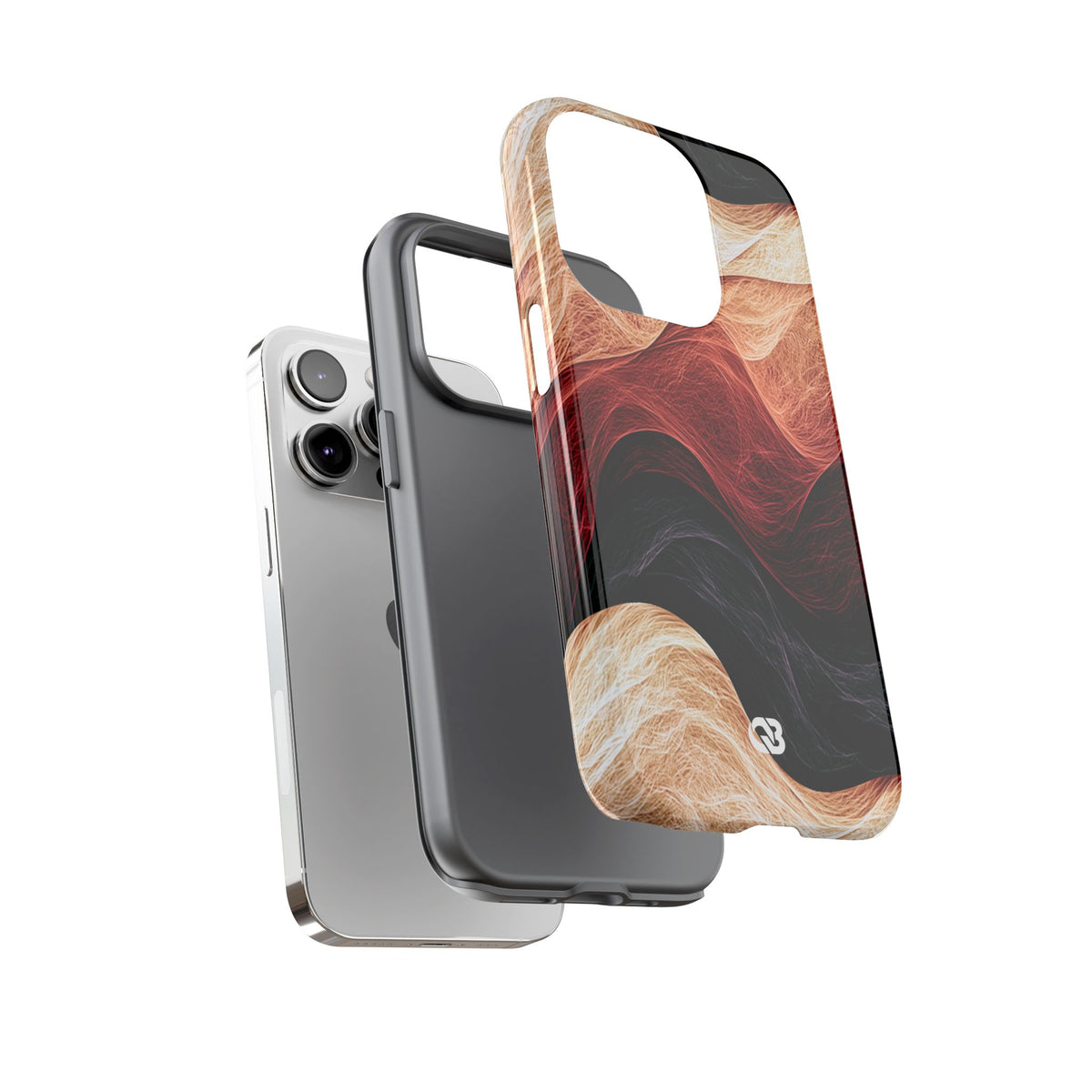 Ember Wave Dispersion · Tough Phone Case for iPhone · Red