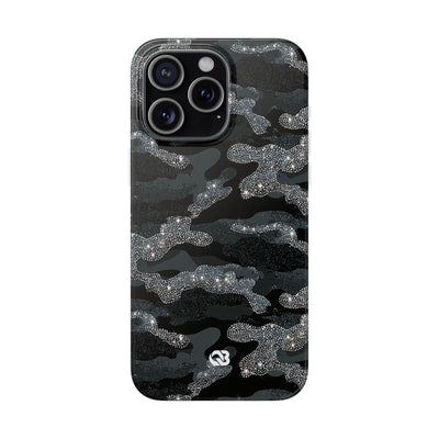 Glitter Shadow Camo · Lite Phone Case for iPhone ·  Black
