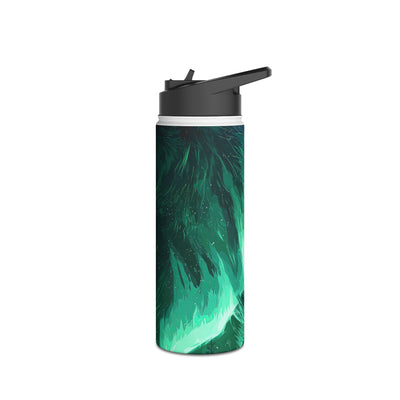 Nordic Aurora Fox · Insulated Water Bottle · Teal